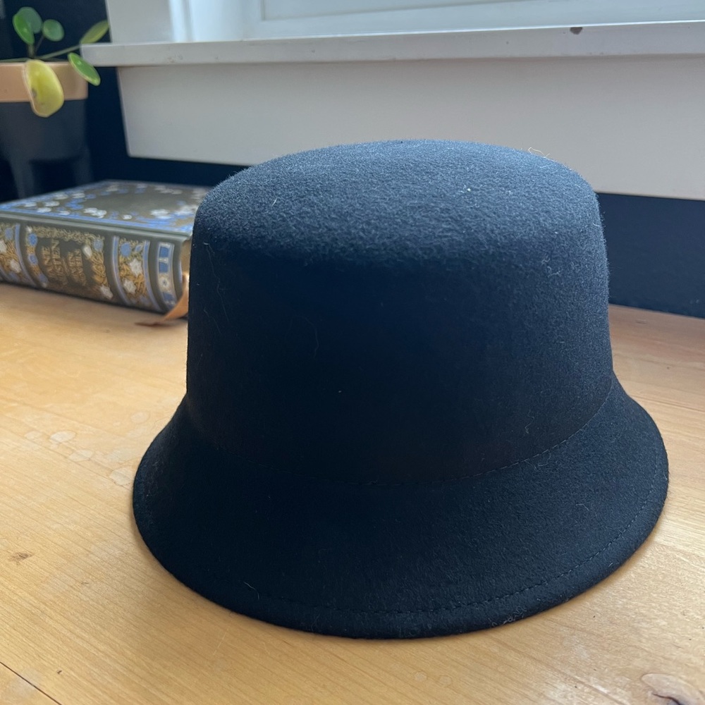 Filippo Catarzi Wool Bucket Hat Black Made In Italy